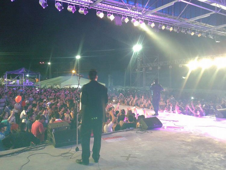 Mario Luis y Sergio Gonal en la Fiesta Nacional del Algodón