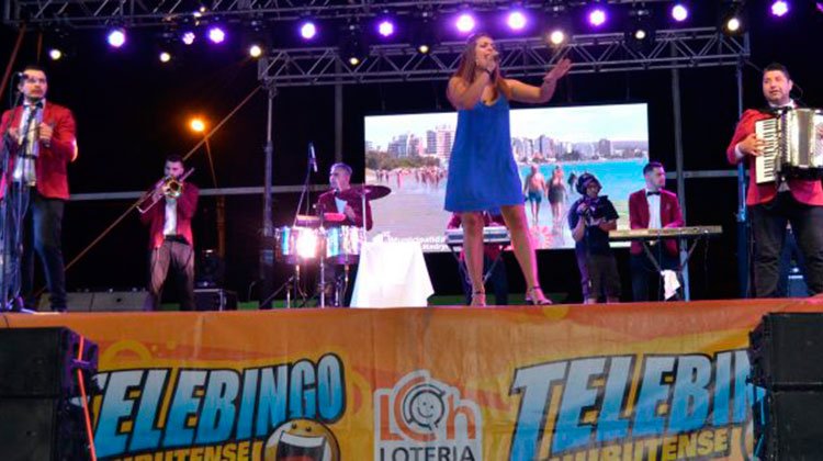 Angela Leiva en el Telebingo Chubutense, Puerto Madryn