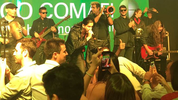 Ariel Puchetta en la Fiesta de fin de año de Banco Comafi