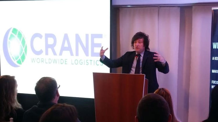 Javier Milei en el 10° Aniversario de CRANE