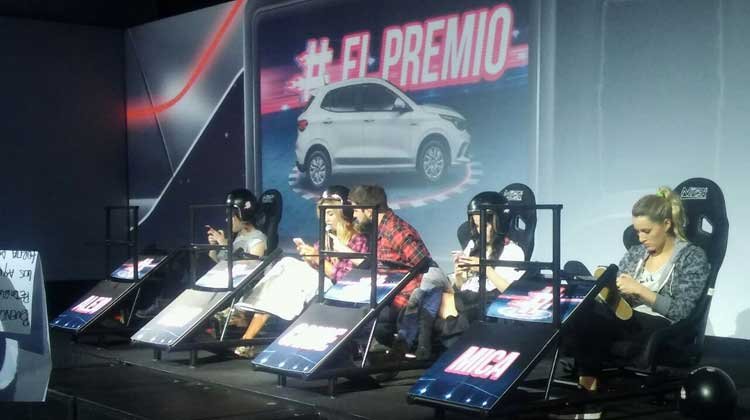 Mica Viciconte en la presentación de Fiat Argo