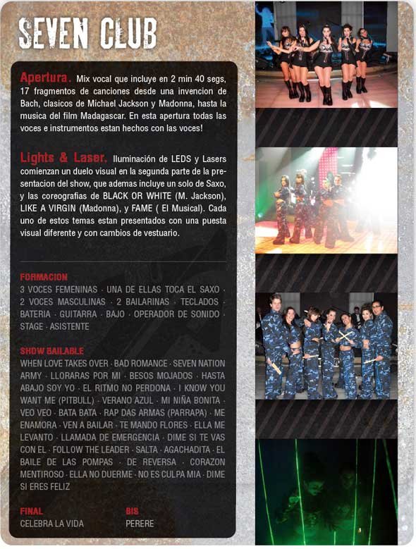 Contratacion de Seven Club (Covers) Contratar a Seven Club (Covers)