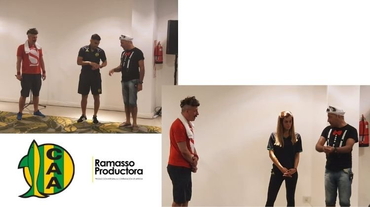 Yayo y Rebo Mago en concentración de C.A. Aldosivi
