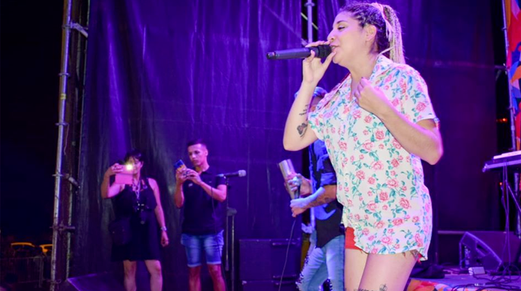 Rocío Quiroz en día del Músico, Merlo