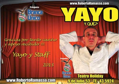 Programa de Mano teatro Yayo